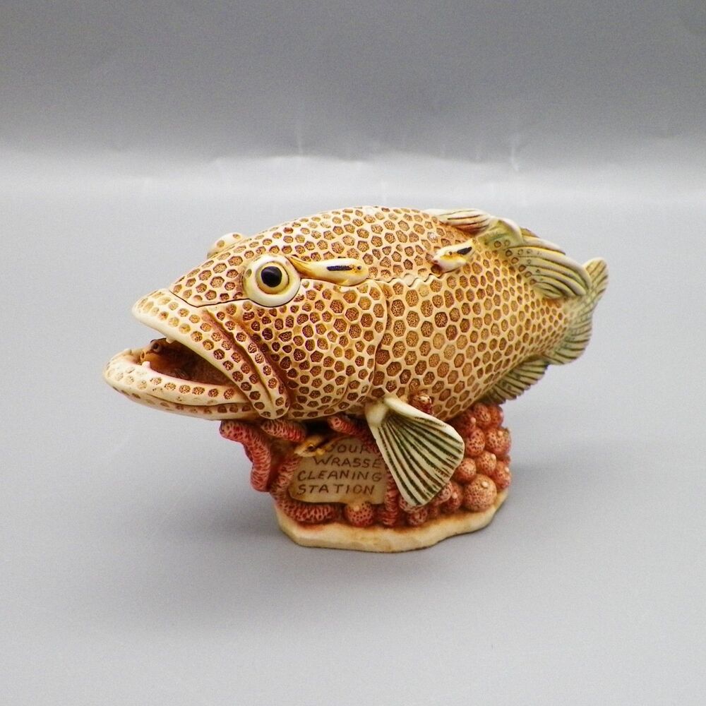 Vintage Harmony Kingdom Word of Mouth Grouper Fish Treasure Jest Figurine